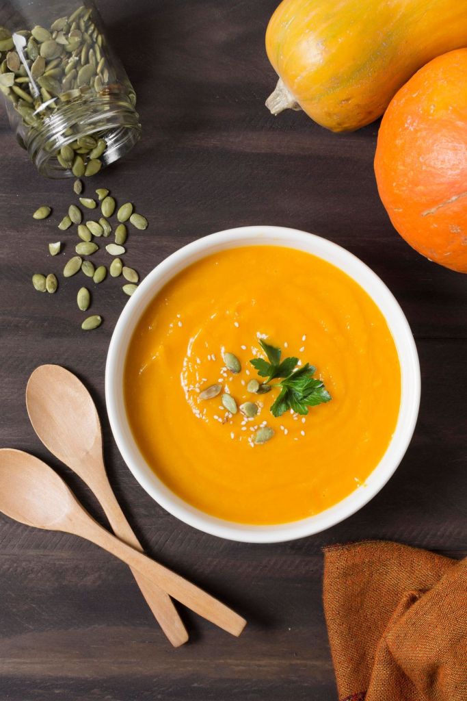 Crema de calabaza. Betacaroteno Visión